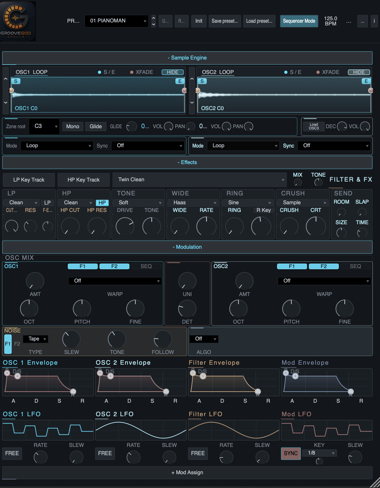 GrooveGod Apollo plugin interface