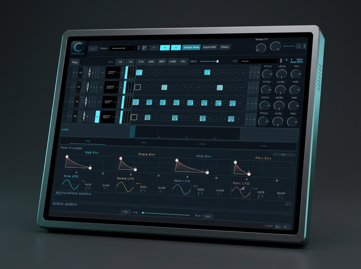 GrooveGod Hercules modern studio render