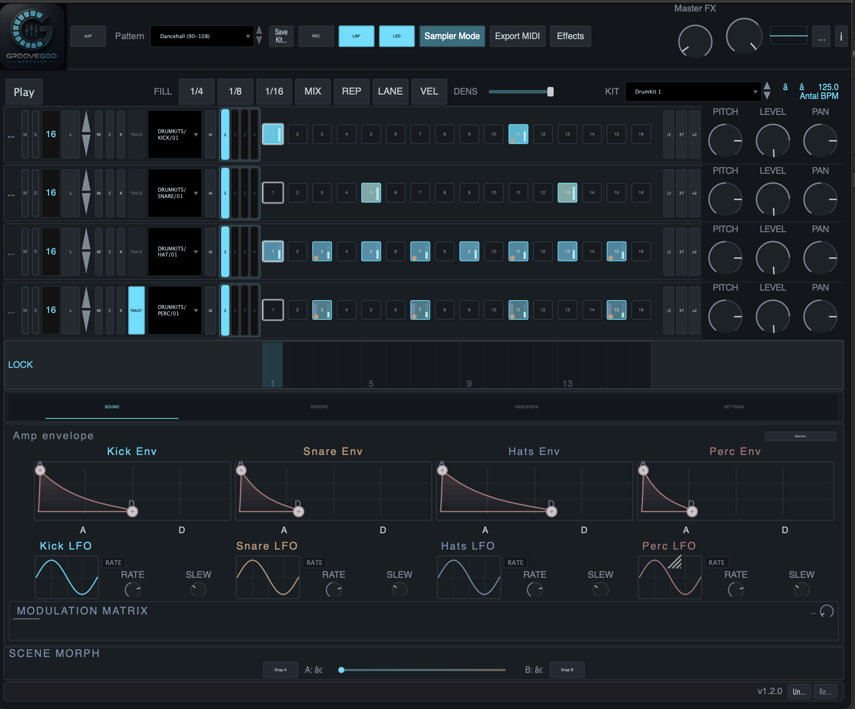 GrooveGod Hercules plugin interface